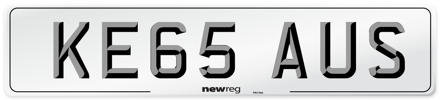 KE65 AUS Number Plate from New Reg